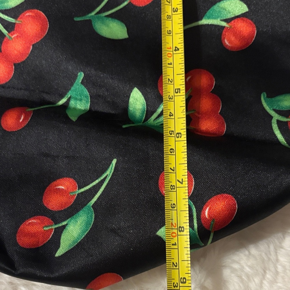 Soho Black and Red Cherry Cosmetic Bag - Picture 6 of 6